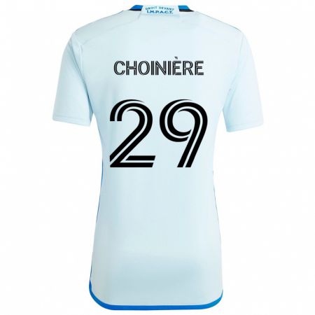 Kandiny Kinder Mathieu Choinière #29 Eisblau Auswärtstrikot Trikot 2024/25 T-Shirt