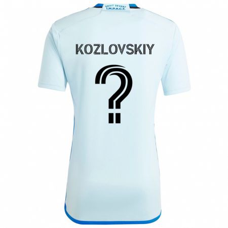 Kandiny Kinder Sergei Kozlovskiy #0 Eisblau Auswärtstrikot Trikot 2024/25 T-Shirt