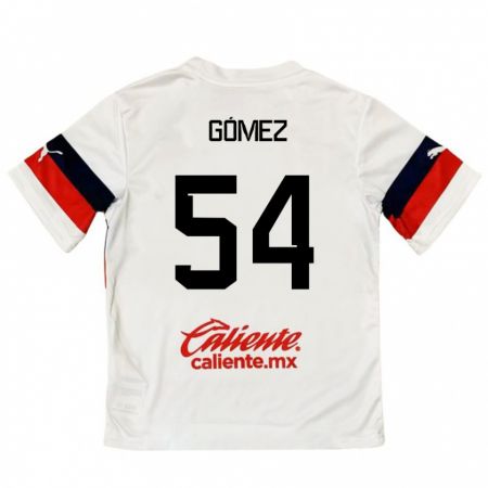 Kandiny Kinder Miguel Gómez #54 Weiß Rot Auswärtstrikot Trikot 2024/25 T-Shirt