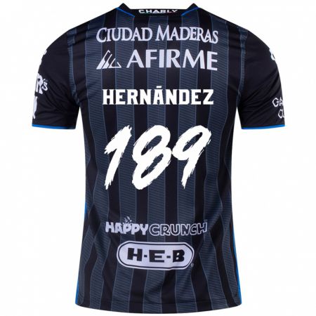 Kandiny Kinder Sebastián Hernández #189 Weiß Schwarz Auswärtstrikot Trikot 2024/25 T-Shirt