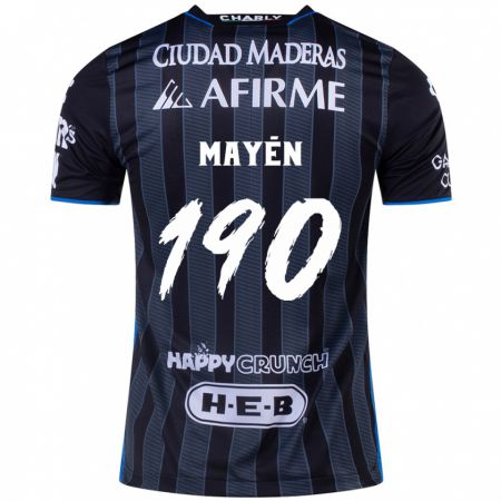 Kandiny Kinder Eduardo Mayén #190 Weiß Schwarz Auswärtstrikot Trikot 2024/25 T-Shirt