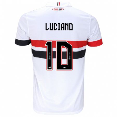 Kandiny Herren Luciano #10 Weiß Rot Schwarz Heimtrikot Trikot 2024/25 T-Shirt