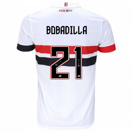 Kandiny Herren Damián Bobadilla #21 Weiß Rot Schwarz Heimtrikot Trikot 2024/25 T-Shirt