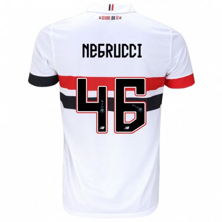 Kandiny Herren Felipe Negrucci #46 Weiß Rot Schwarz Heimtrikot Trikot 2024/25 T-Shirt