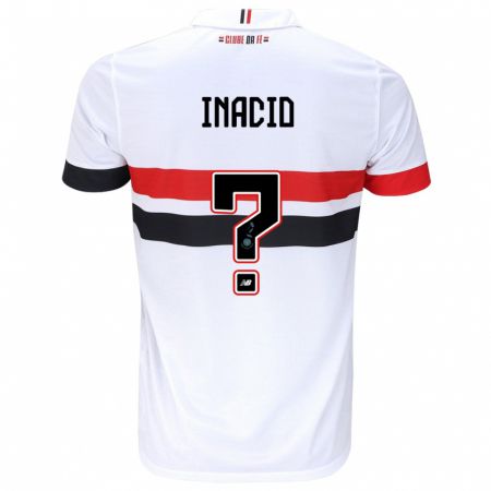 Kandiny Herren Lucas Inácio #0 Weiß Rot Schwarz Heimtrikot Trikot 2024/25 T-Shirt