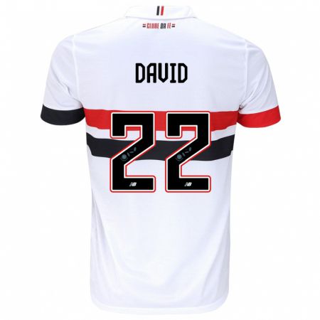 Kandiny Herren David #22 Weiß Rot Schwarz Heimtrikot Trikot 2024/25 T-Shirt