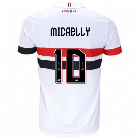 Kandiny Herren Micaelly #10 Weiß Rot Schwarz Heimtrikot Trikot 2024/25 T-Shirt