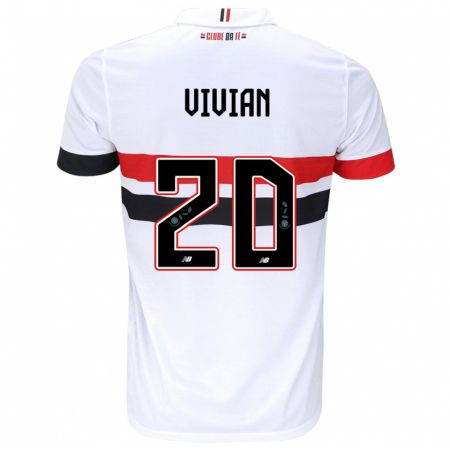 Kandiny Herren Vivian #20 Weiß Rot Schwarz Heimtrikot Trikot 2024/25 T-Shirt