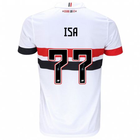 Kandiny Herren Isa #77 Weiß Rot Schwarz Heimtrikot Trikot 2024/25 T-Shirt