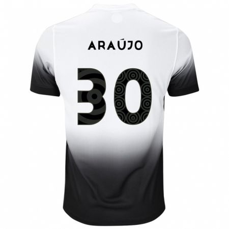 Kandiny Herren Matheus Araújo #30 Weiß Schwarz Heimtrikot Trikot 2024/25 T-Shirt