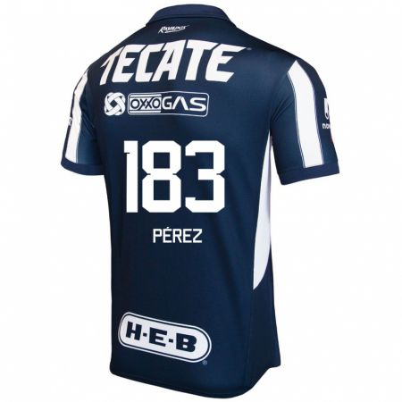 Kandiny Herren Santiago Pérez #183 Blau Rot Weiß Heimtrikot Trikot 2024/25 T-Shirt