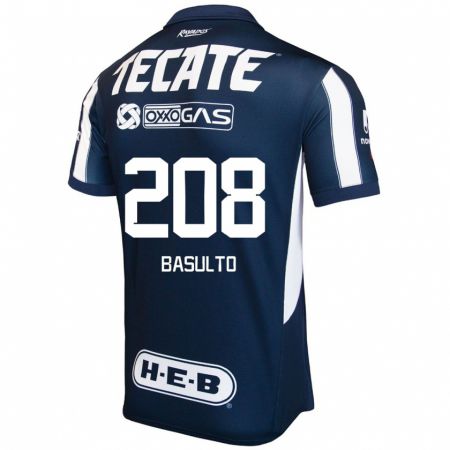 Kandiny Herren Luis Basulto #208 Blau Rot Weiß Heimtrikot Trikot 2024/25 T-Shirt