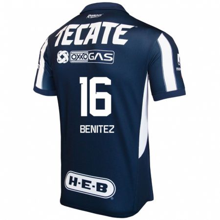 Kandiny Herren Xanic Benitez #16 Blau Rot Weiß Heimtrikot Trikot 2024/25 T-Shirt