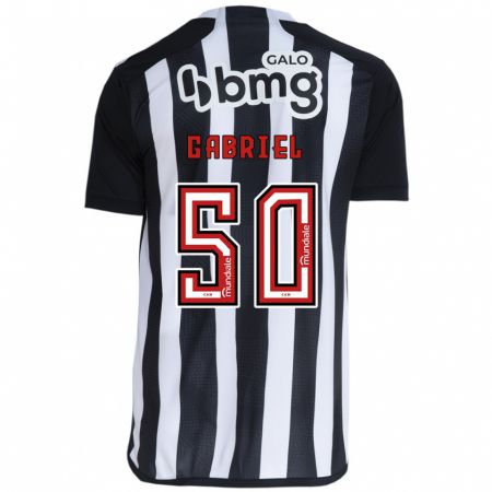 Kandiny Herren Vitor Gabriel #50 Weiß Schwarz Heimtrikot Trikot 2024/25 T-Shirt