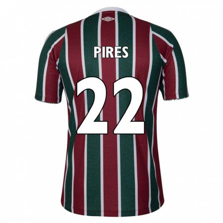 Kandiny Herren Gabriel Pires #22 Grün Kastanienbraun Weiß Heimtrikot Trikot 2024/25 T-Shirt