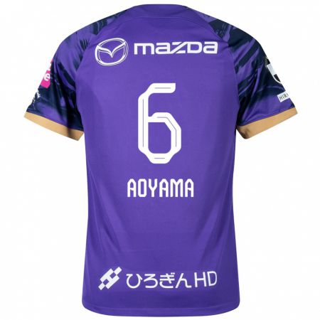 Kandiny Herren Toshihiro Aoyama #6 Lila Weiß Heimtrikot Trikot 2024/25 T-Shirt