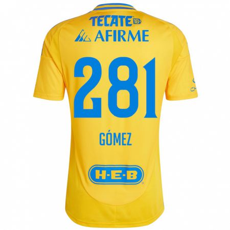 Kandiny Herren Luis Gómez #281 Goldgelb Heimtrikot Trikot 2024/25 T-Shirt