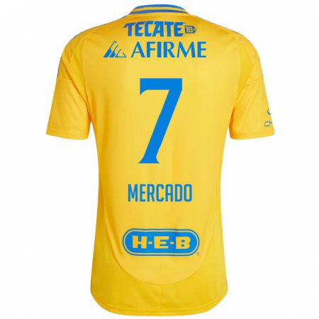 Kandiny Herren Liliana Mercado #7 Goldgelb Heimtrikot Trikot 2024/25 T-Shirt