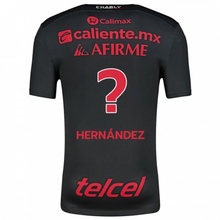 Kandiny Herren Betsiel Hernández #0 Schwarz Rot Heimtrikot Trikot 2024/25 T-Shirt