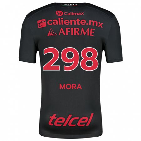 Kandiny Herren Gilberto Mora #298 Schwarz Rot Heimtrikot Trikot 2024/25 T-Shirt