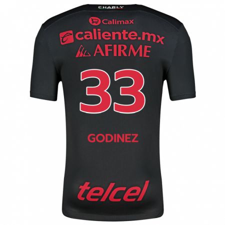 Kandiny Herren Rodrigo Godínez #33 Schwarz Rot Heimtrikot Trikot 2024/25 T-Shirt