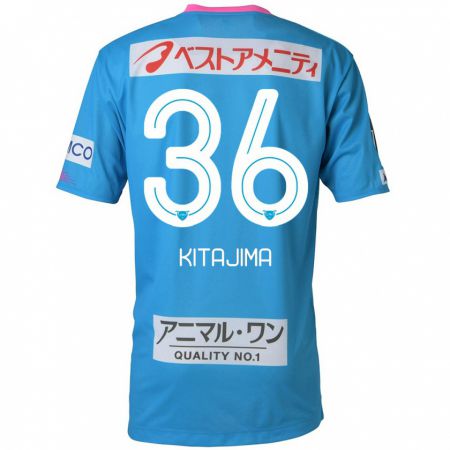 Kandiny Herren Fumiya Kitajima #36 Blau Rosa Heimtrikot Trikot 2024/25 T-Shirt