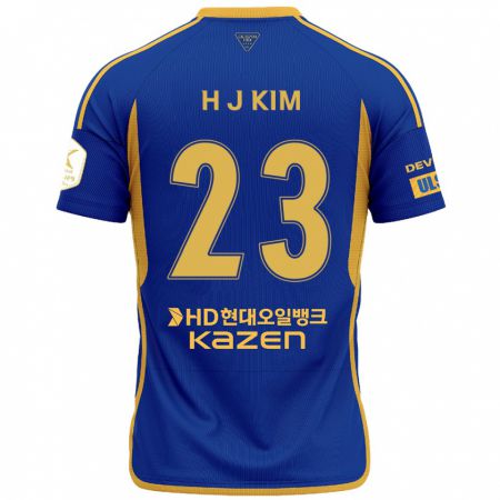 Kandiny Herren Ju-Hwan Kim #23 Blau Gelb Heimtrikot Trikot 2024/25 T-Shirt