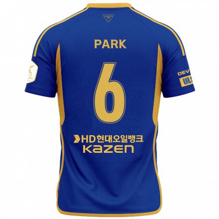 Kandiny Herren Jun Park #6 Blau Gelb Heimtrikot Trikot 2024/25 T-Shirt