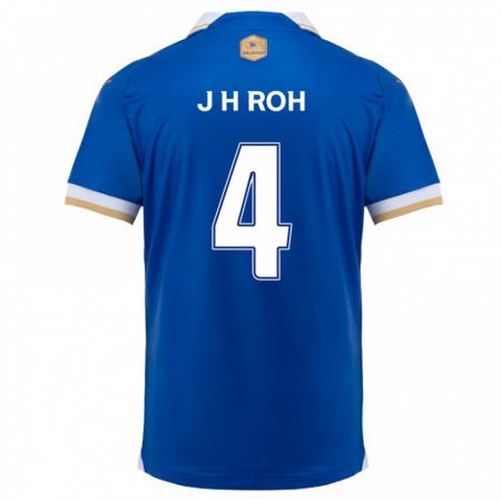 Kandiny Herren Hyun-Jun Roh #4 Blau Weiss Heimtrikot Trikot 2024/25 T-Shirt