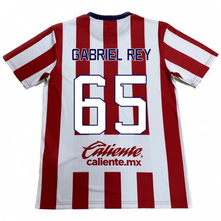 Kandiny Herren Luis Gabriel Rey #65 Rot-Weiss Heimtrikot Trikot 2024/25 T-Shirt