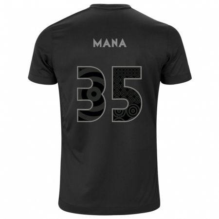 Kandiny Herren Léo Mana #35 Schwarz Auswärtstrikot Trikot 2024/25 T-Shirt