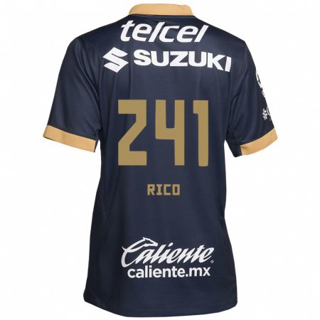 Kandiny Herren Ángel Rico #241 Obsidian Gold Weiß Auswärtstrikot Trikot 2024/25 T-Shirt