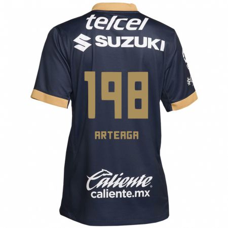 Kandiny Herren Edwin Arteaga #198 Obsidian Gold Weiß Auswärtstrikot Trikot 2024/25 T-Shirt