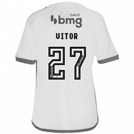 Kandiny Herren Paulo Vitor #27 Cremefarben Auswärtstrikot Trikot 2024/25 T-Shirt