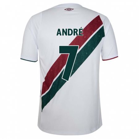 Kandiny Herren André #7 Weiß Grün Kastanienbraun Auswärtstrikot Trikot 2024/25 T-Shirt