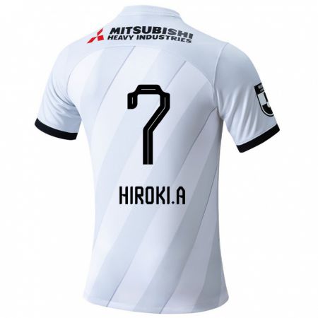 Kandiny Herren Hiroki Abe #7 Weiß Grau Auswärtstrikot Trikot 2024/25 T-Shirt