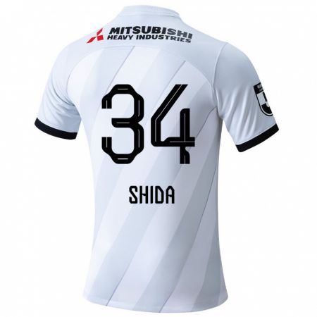 Kandiny Herren Izuho Shida #34 Weiß Grau Auswärtstrikot Trikot 2024/25 T-Shirt