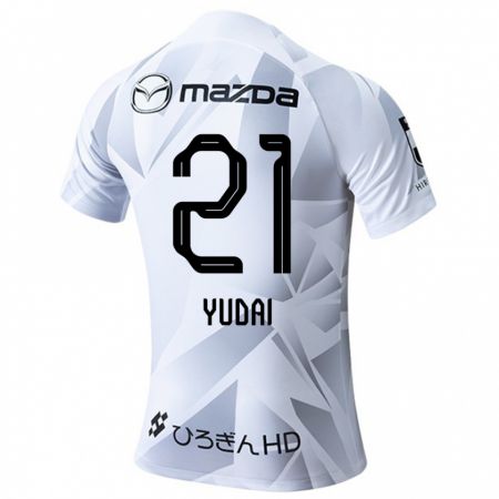 Kandiny Herren Yudai Tanaka #21 Weiß Grau Schwarz Auswärtstrikot Trikot 2024/25 T-Shirt