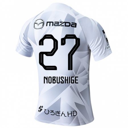 Kandiny Herren Ryojiro Nobushige #27 Weiß Grau Schwarz Auswärtstrikot Trikot 2024/25 T-Shirt