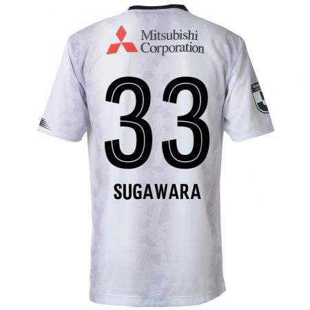 Kandiny Herren Yuta Sugawara #33 Weiß Schwarz Auswärtstrikot Trikot 2024/25 T-Shirt