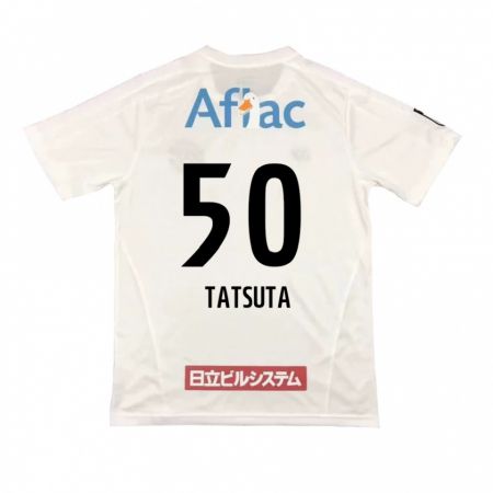 Kandiny Herren Yugo Tatsuta #50 Weiß Schwarz Auswärtstrikot Trikot 2024/25 T-Shirt