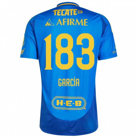 Kandiny Herren Zahir García #183 Blau Gelb Auswärtstrikot Trikot 2024/25 T-Shirt