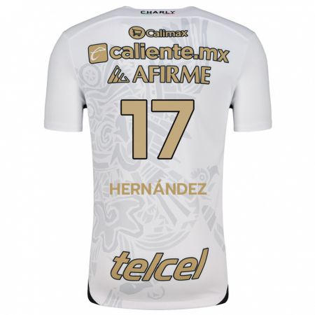 Kandiny Herren Rubén Hernández #17 Weiß Schwarz Auswärtstrikot Trikot 2024/25 T-Shirt