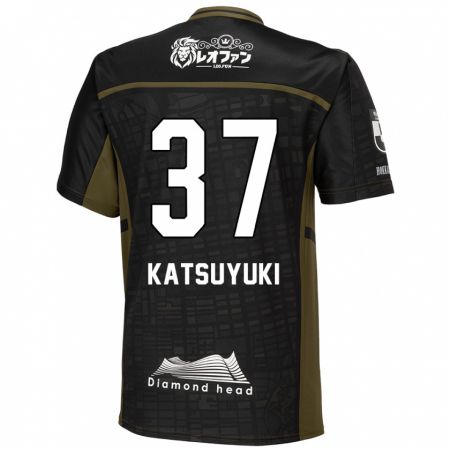 Kandiny Herren Katsuyuki Tanaka #37 Schwarz Grün Auswärtstrikot Trikot 2024/25 T-Shirt