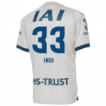 Kandiny Herren Takashi Inui #33 Weiß Blau Auswärtstrikot Trikot 2024/25 T-Shirt