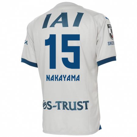 Kandiny Herren Atsuki Nakayama #15 Weiß Blau Auswärtstrikot Trikot 2024/25 T-Shirt