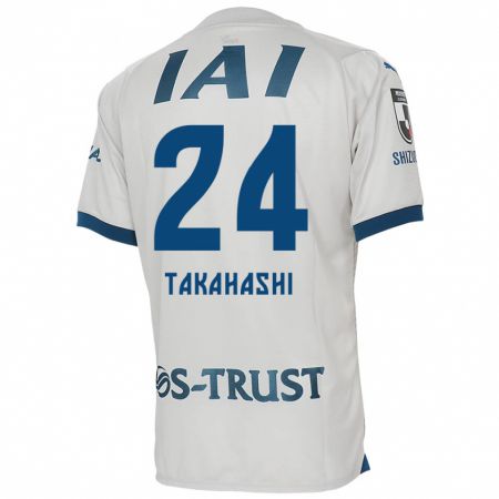 Kandiny Herren Yuzuki Takahashi #24 Weiß Blau Auswärtstrikot Trikot 2024/25 T-Shirt