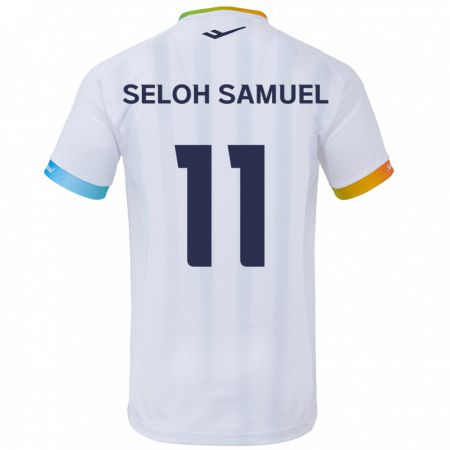 Kandiny Herren Gbato Seloh Samuel #11 Weiß Blau Auswärtstrikot Trikot 2024/25 T-Shirt