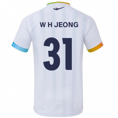 Kandiny Herren Hyun-Woong Jeong #31 Weiß Blau Auswärtstrikot Trikot 2024/25 T-Shirt