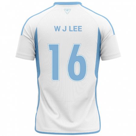 Kandiny Herren Jae-Wook Lee #16 Weiß Blau Auswärtstrikot Trikot 2024/25 T-Shirt